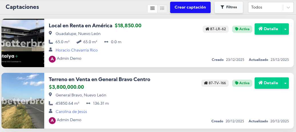 Captaciones Todos