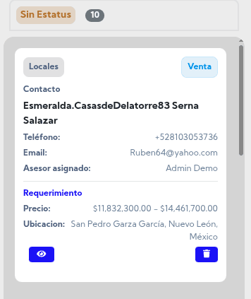 Card Seguimiento