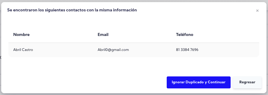 Contactos Duplicados
