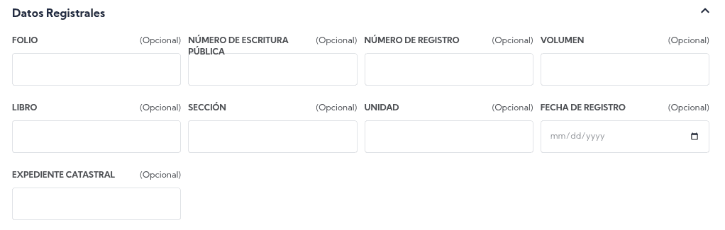 Datos Registrales
