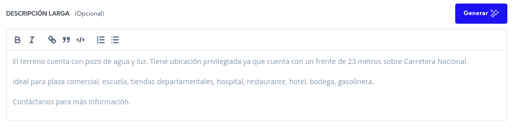 Descripción Larga