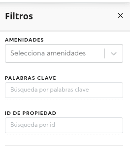 Filtros Opciones