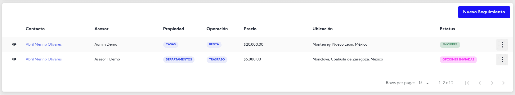 Seguimiento